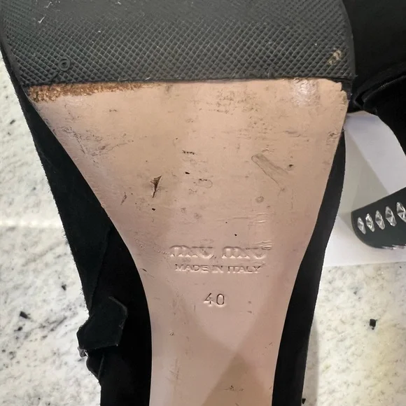 Miu Miu rhinestone studded platform booties - Picture 6 of 7